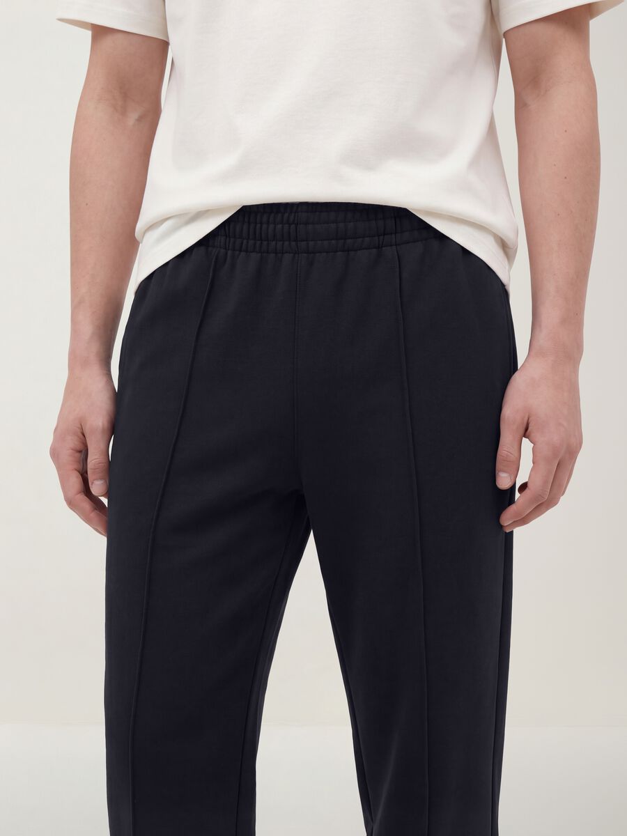 Men&rsquo;s midnight blue relaxed-fit stretch joggers_4