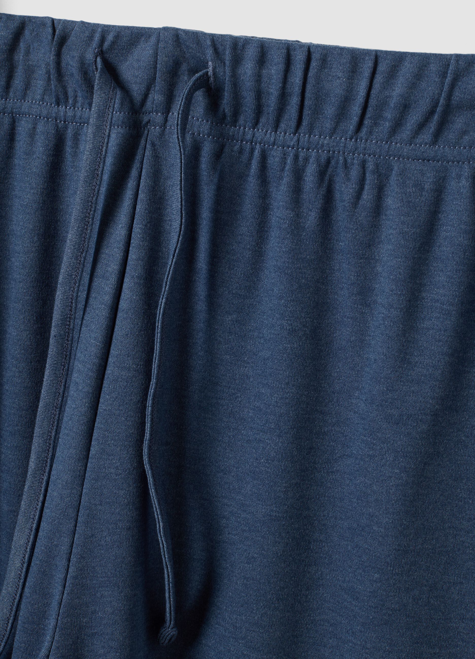 Mottled blue organic cotton pyjamas with crew neck