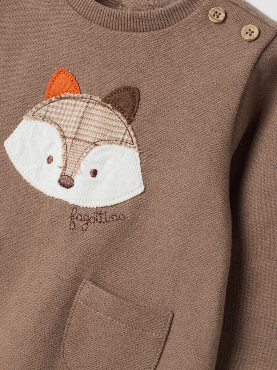 Light brown romper in pure organic cotton_3