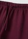 Pantaloni viola in puro cotone a gamba ampia_1