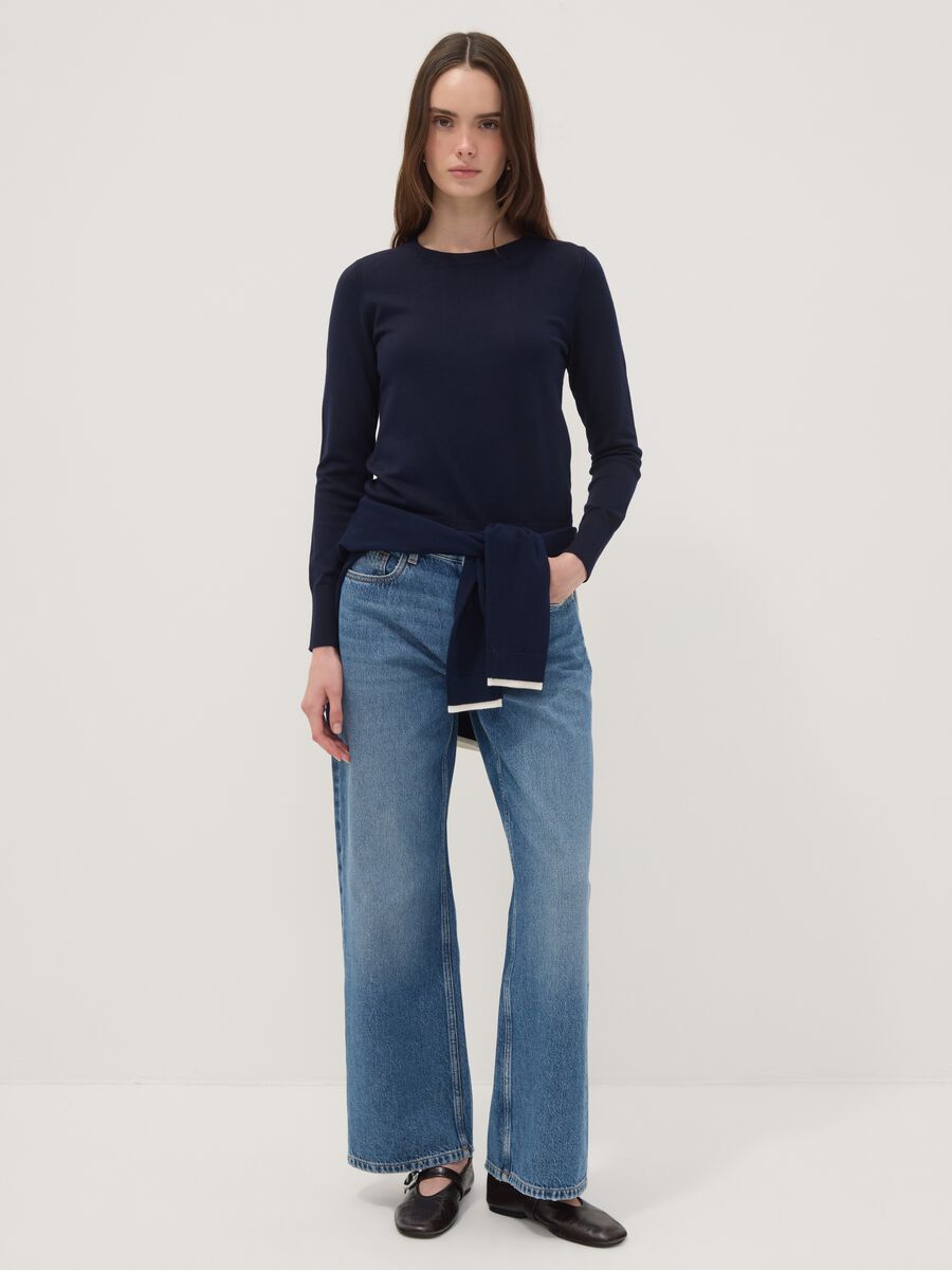 Blue Sweater with Fitted Fit_2
