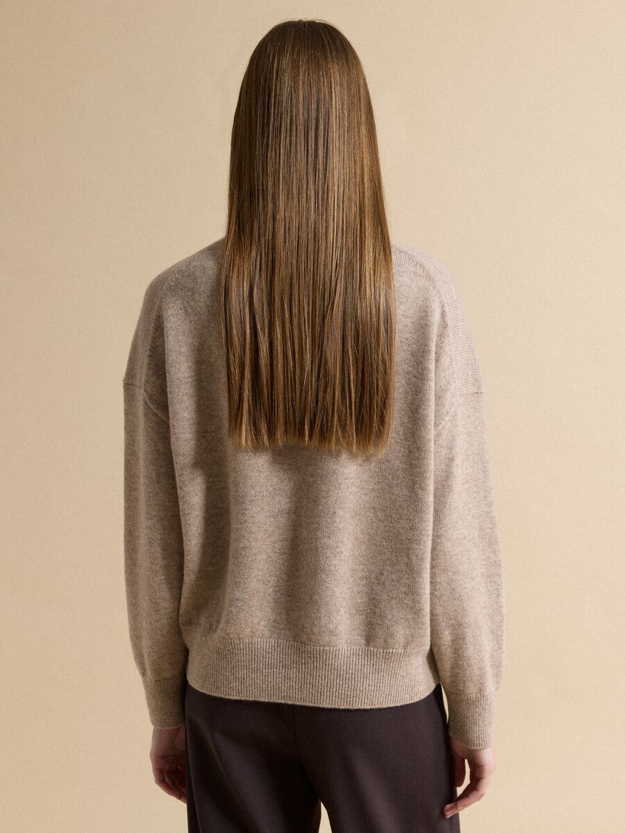 Beige pure cashmere oversized jumper_3