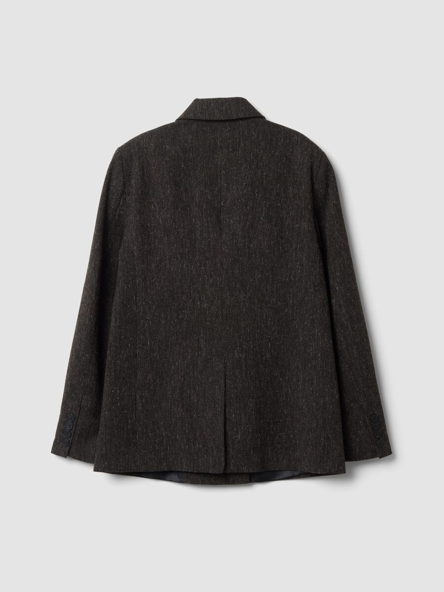 Brown wool and viscose-blend blazer_2