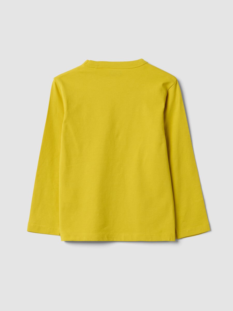 Yellow long-sleeve organic cotton T-shirt_1