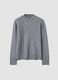 Grey viscose-blend jumper with ribbed high neck, regular fit_0