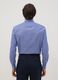 قميص أزرق بمزيج من القطن بياقة زرّية (Button-Down) بقصّة سليم وسهل الكيّ_3