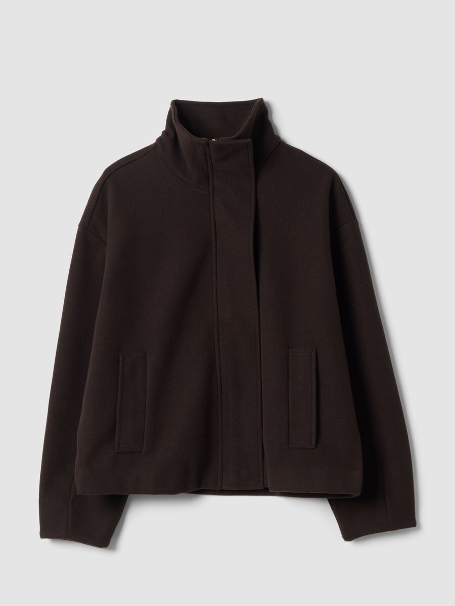 Brown viscose-blend cardigan, regular fit_0