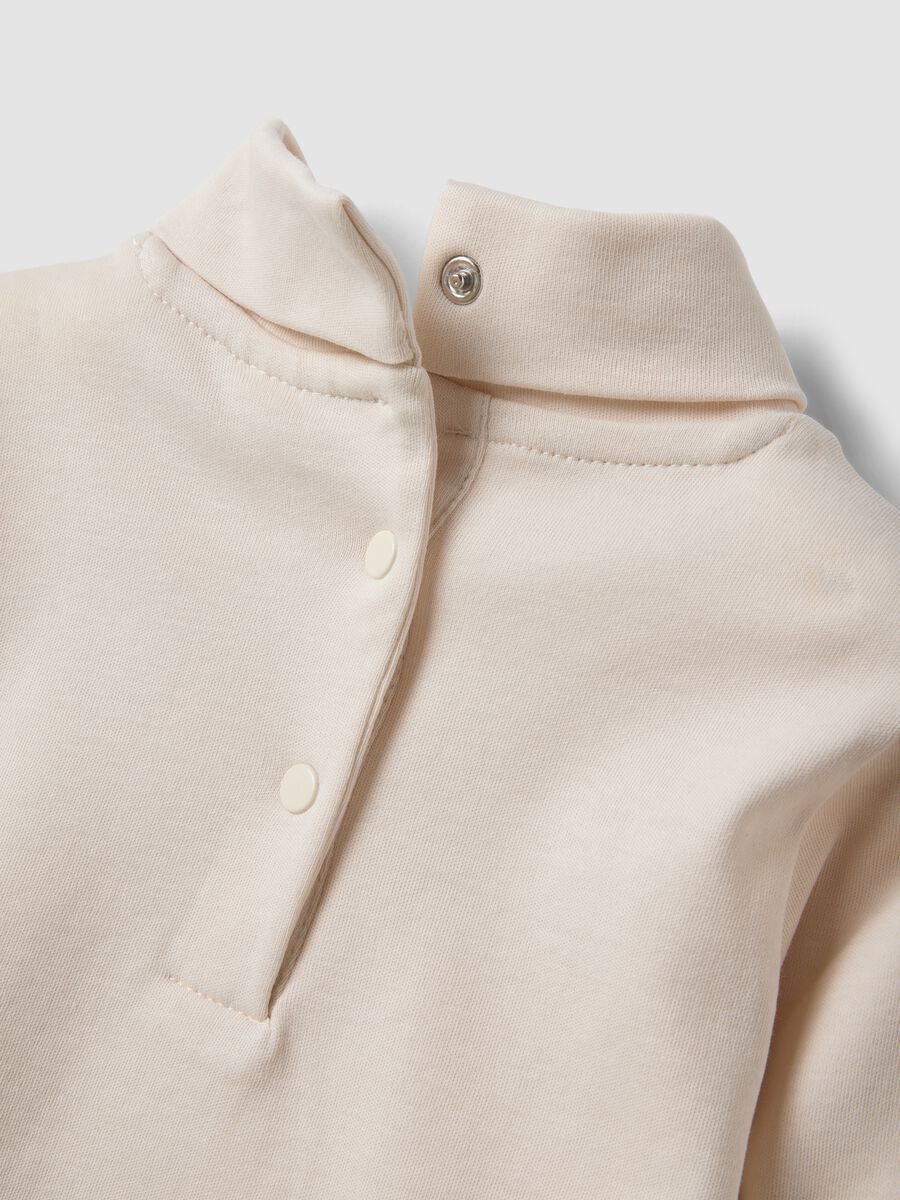 Beige pure organic cotton crew-neck top_3