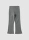 Grey marl flared treggings in stretchy organic cotton_1