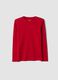 Red organic cotton crew-neck T-shirt_0
