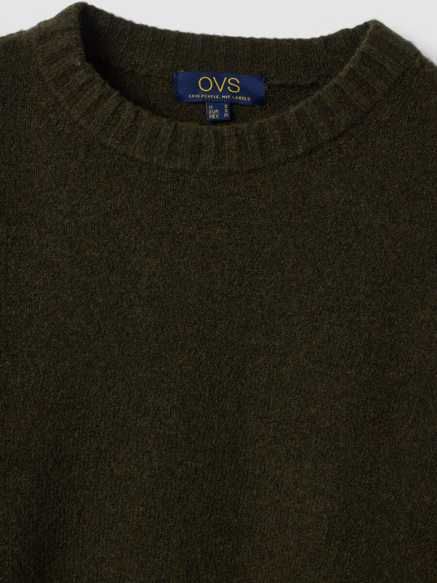 Green stretch crew-neck top_5