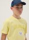 Yellow pure cotton boys' regular fit t-shirt with print_2