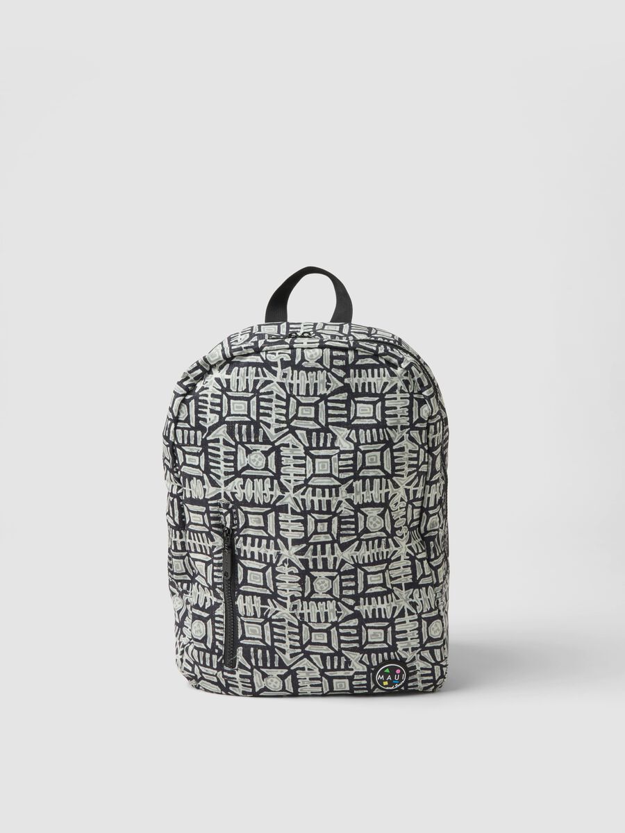 Multicolour backpack with geometric print_0