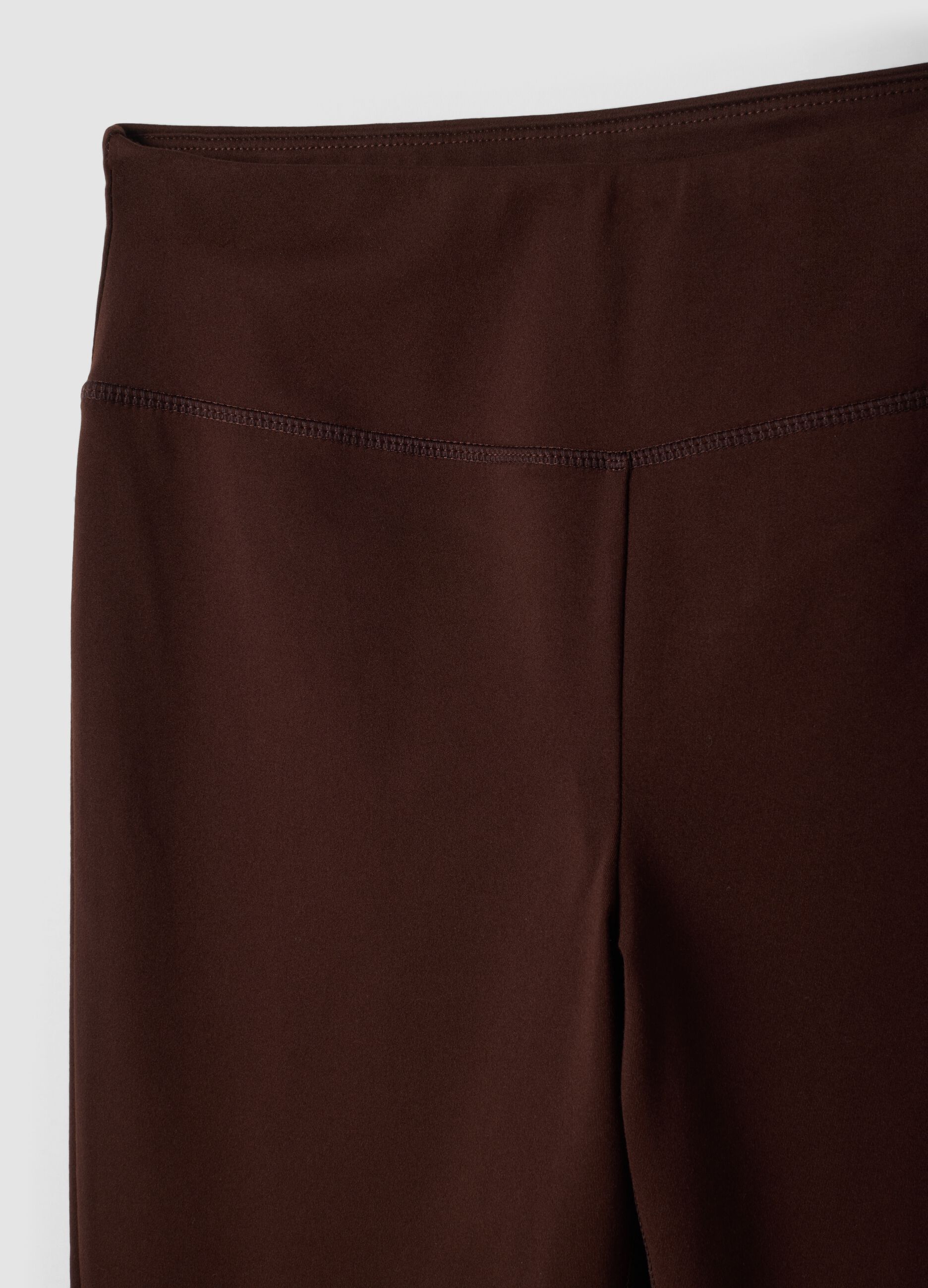 Brown flared leggings in breathable stretch fabric ALTAVIA STUDIO