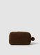Brown beauty case with pompom_2