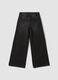 Girls&rsquo; black wide-leg jeans in pure cotton_2