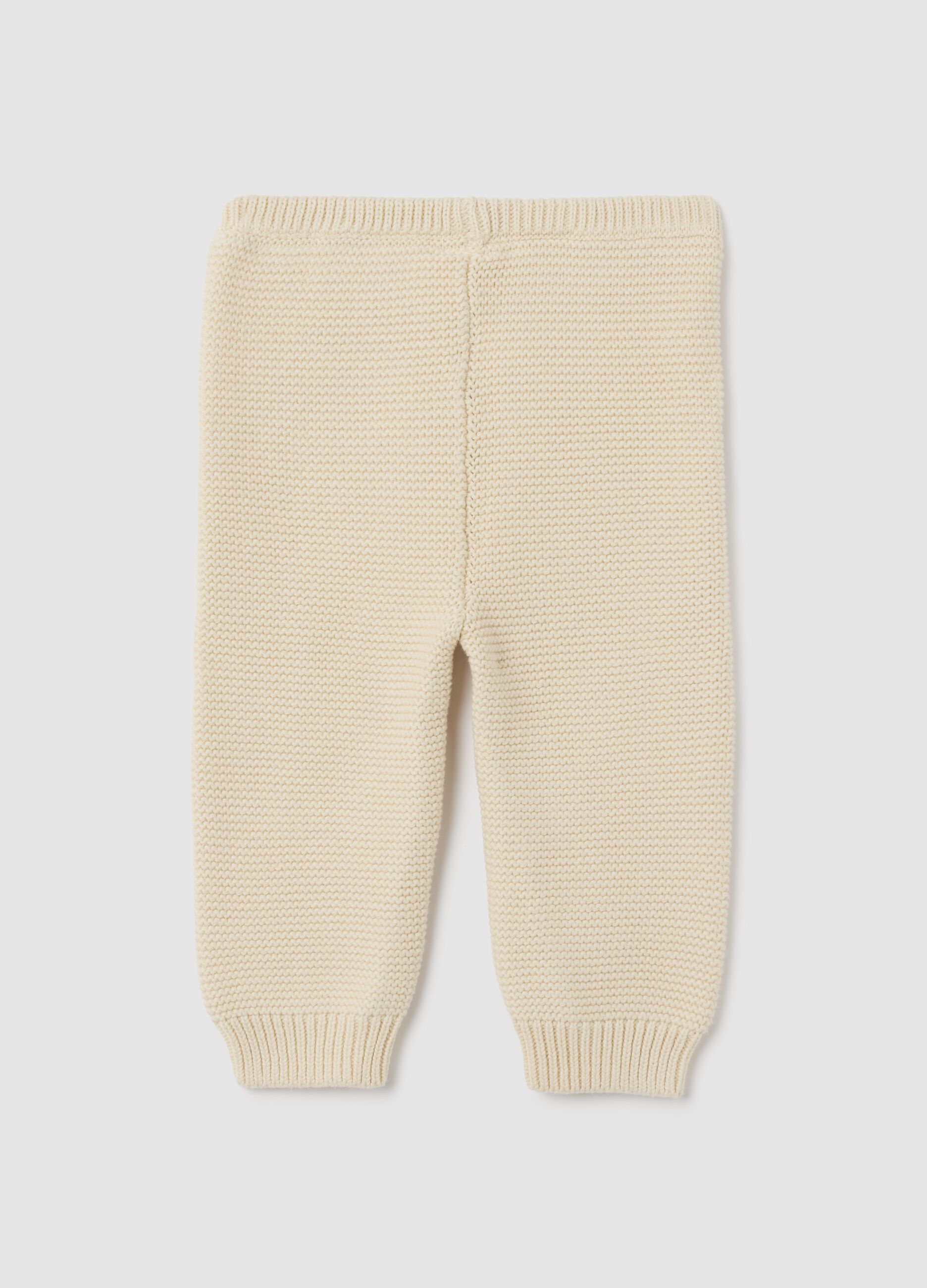 Knitted cotton trousers