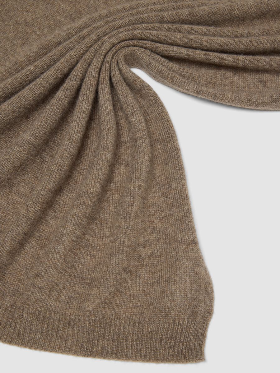Beige pure cashmere scarf_2