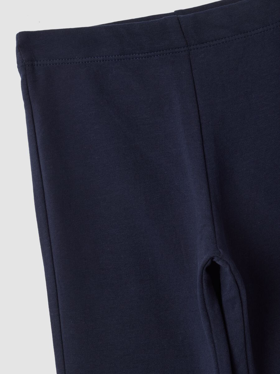 Blue stretch organic cotton leggings_2