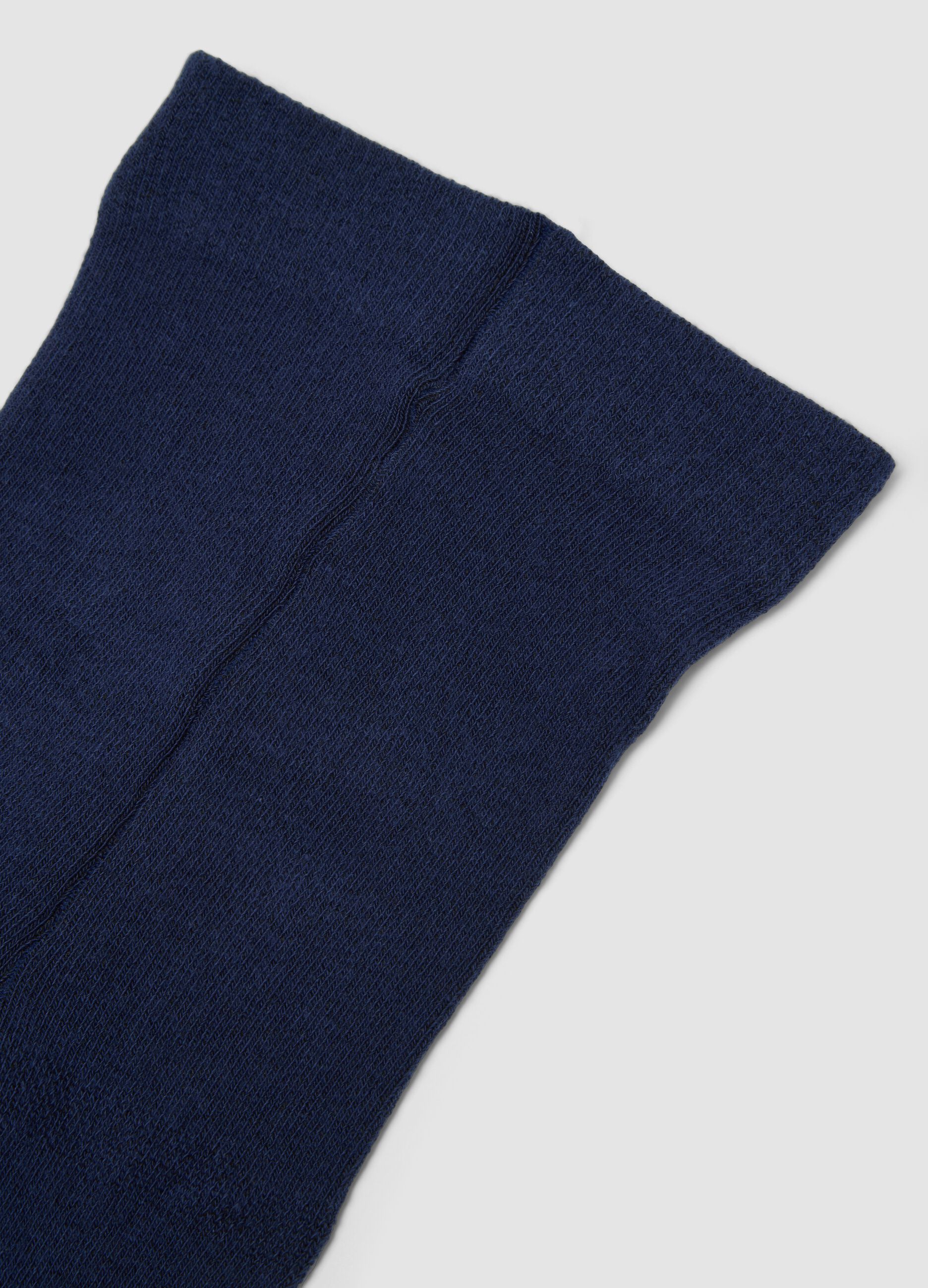 Midnight blue organic stretch cotton tights