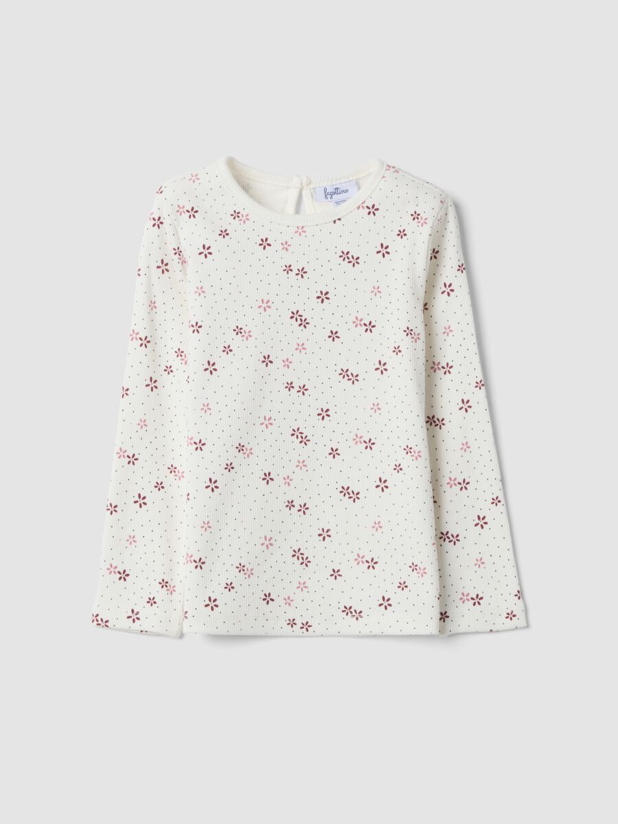 White organic stretch cotton crew-neck T-shirt_0