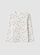 Maglietta bianca in cotone organico elasticizzato girocollo_0