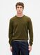 Green sweater in cotton and acrylic_0