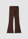 Brown flared stretch-cotton trousers_2