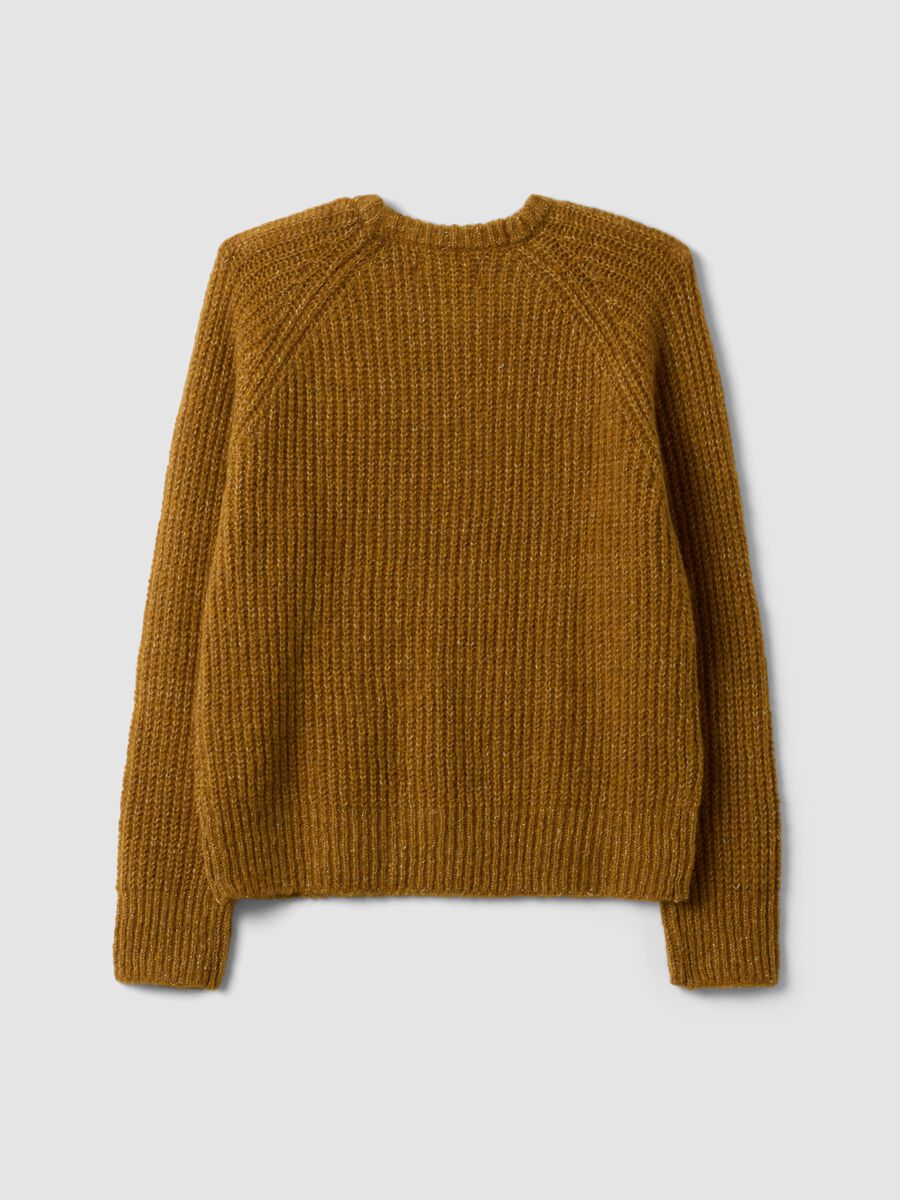 Yellow ribbed stretch wool jumper, regular fit_6