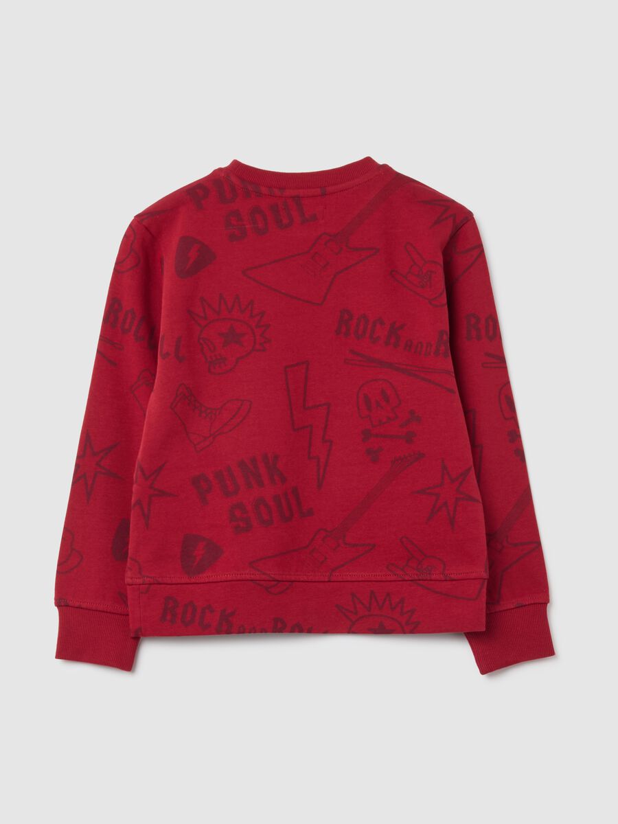 Children's red pure cotton sweatshirt regular fit_1
