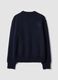 Blue crew-neck jumper in stretch wool_6
