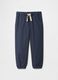 Blue stretch cotton jogger trousers_0