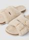 Beige open-toe slippers with crossed straps and buckle_2