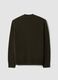 Green wool-blend cardigan with deep V-neck_2