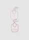 Bipack di bavette rosa in misto cotone organico_0