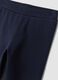 Blue stretch organic cotton leggings with rhinestones for girls_2