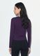 Purple striped pure cotton crew-neck T-shirt_3
