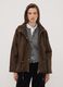 Parka marrone con cappuccio e chiusura zip e bottoni_2