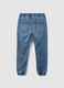 Blue stretch-cotton jogger jeans with drawstring for boys_2
