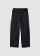 Blue stretch cotton trousers with elasticated waistband, comfort fit_0