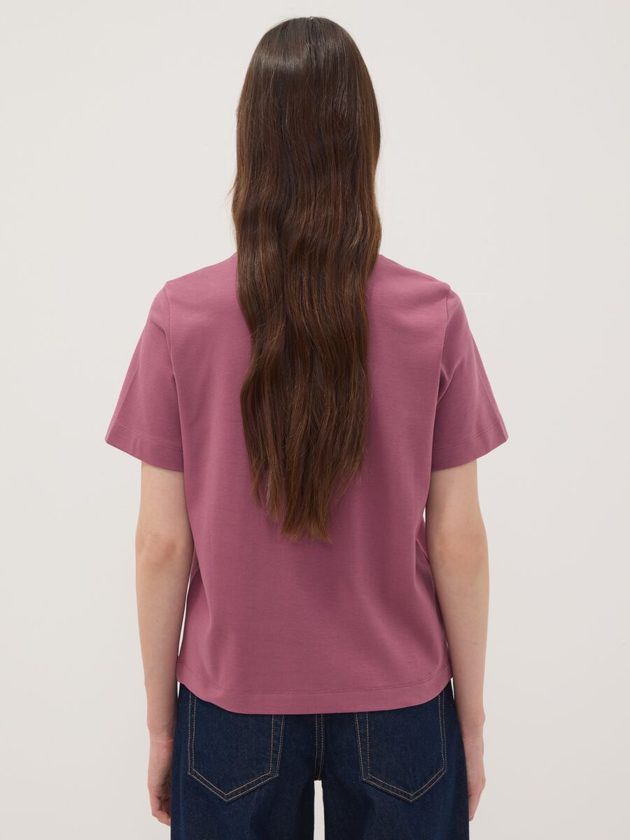 The Iconic Tee relaxed-fit pink pure cotton short-sleeve T-shirt_3