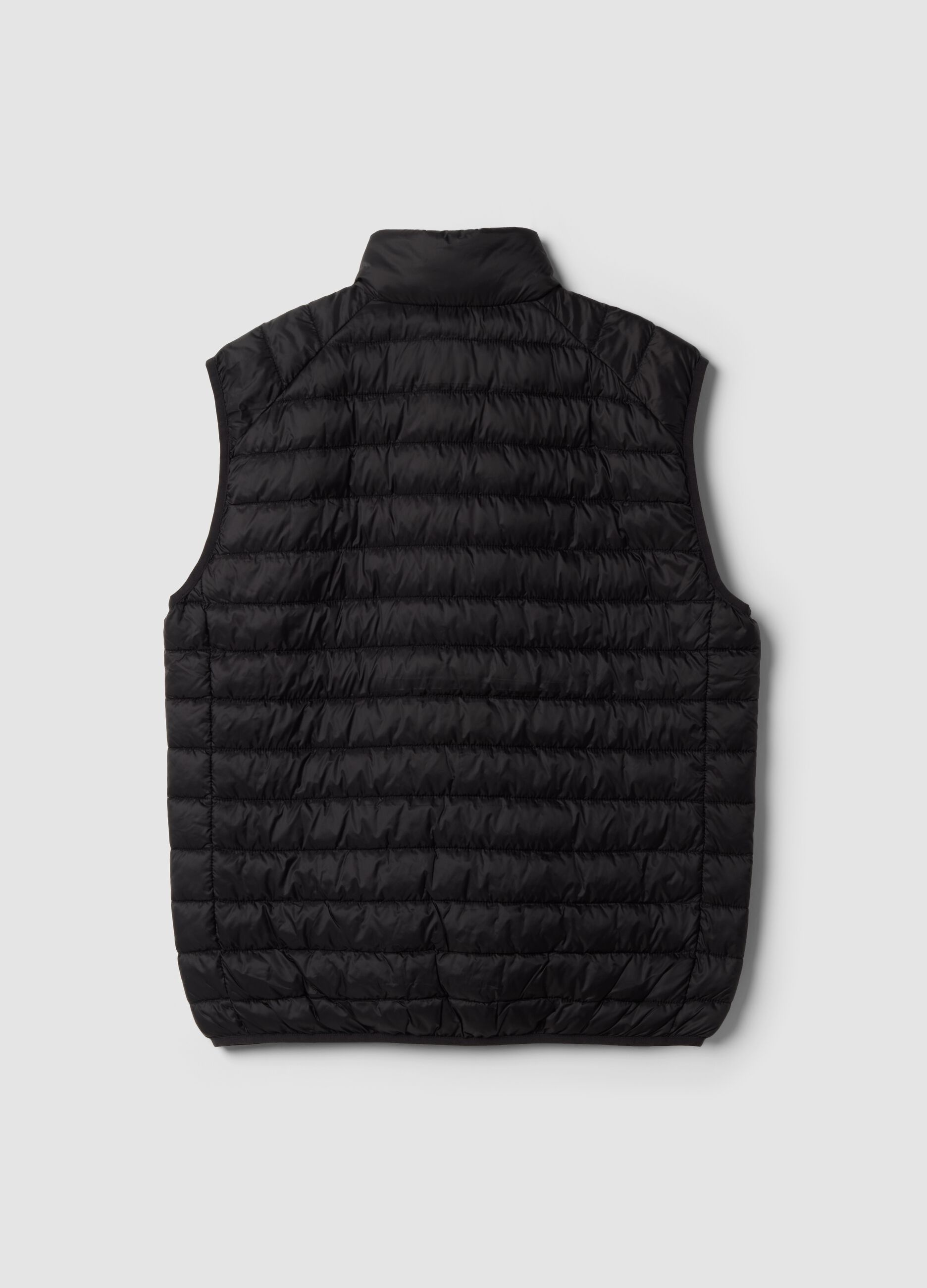 Black Ultralight padded gilet with zip