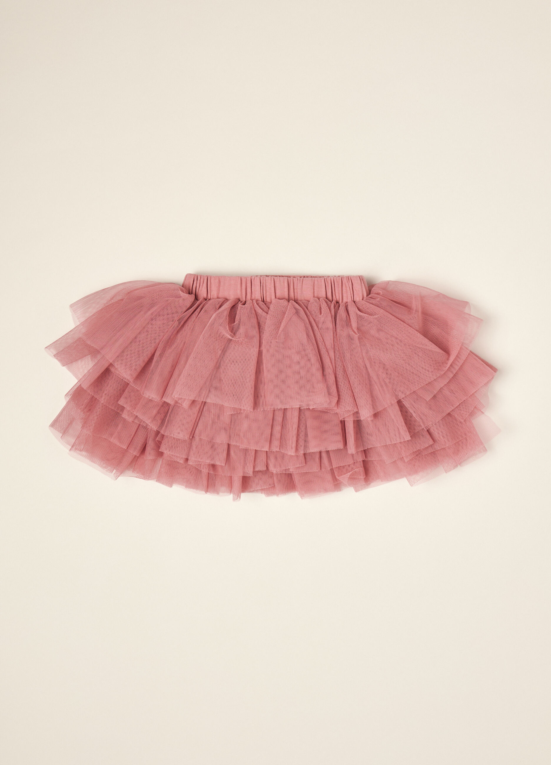 Pink ruffled skirt