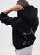 Girls&rsquo; black cotton-blend zip hoodie, regular fit_2