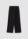 Black stretch viscose straight-fit trousers_2