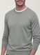 كنزة رمادية برقبة دائرية من مزيج الفيسكوز بقصّة عادية_2