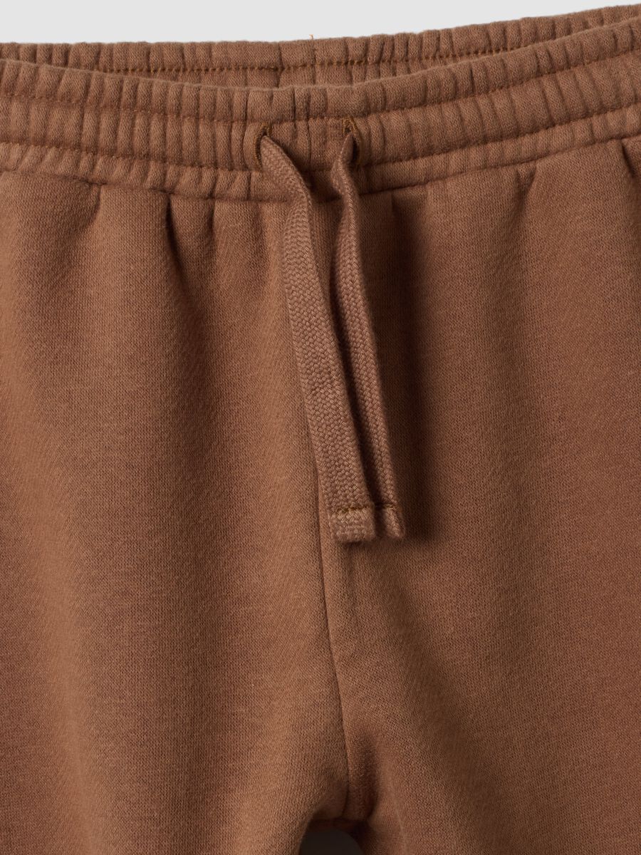 Brown organic cotton-blend jogging set with Mickey print_3