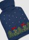 Blue hot water bottle with knitted cover_2