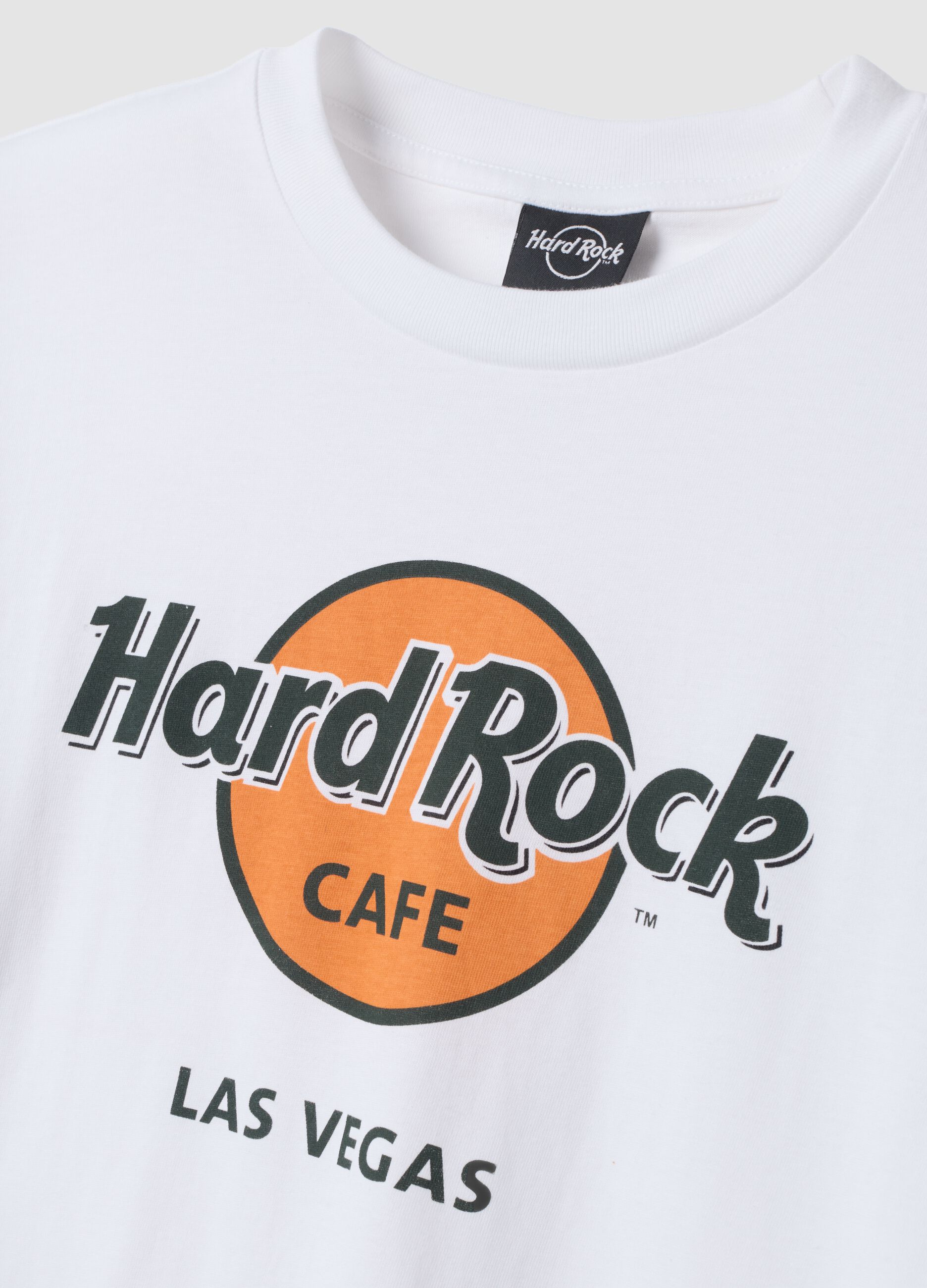 White pure cotton T-shirt with print