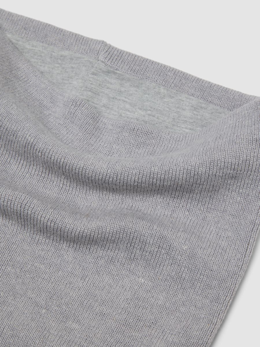 Grey cotton-blend scarf_2
